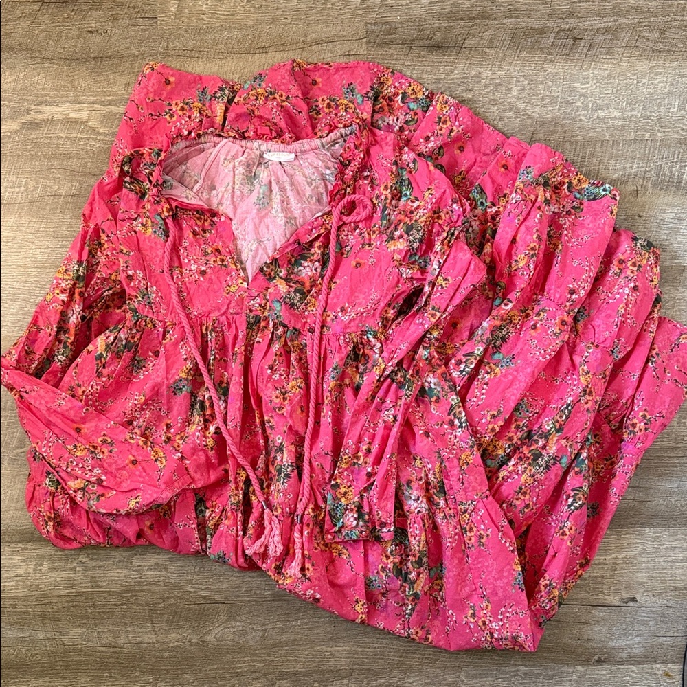 Eywasouls Malibu Pink Floral Boho Maxi Dress Size XS/S